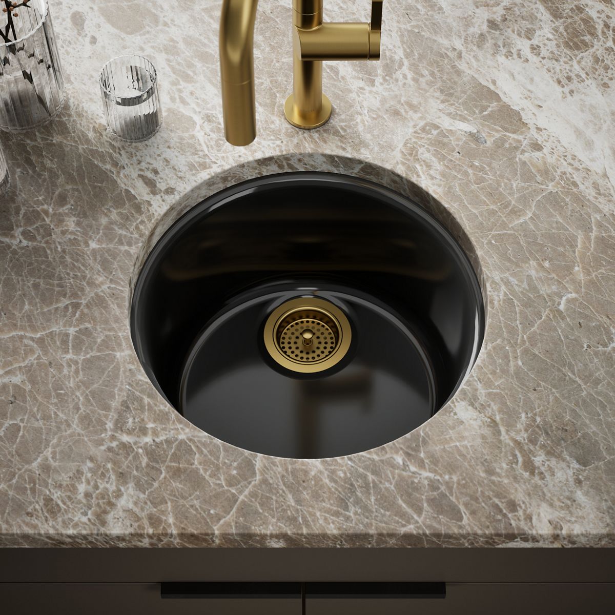 Porto Fino™ 18-1/2" top-/undermount single-bowl bar sink