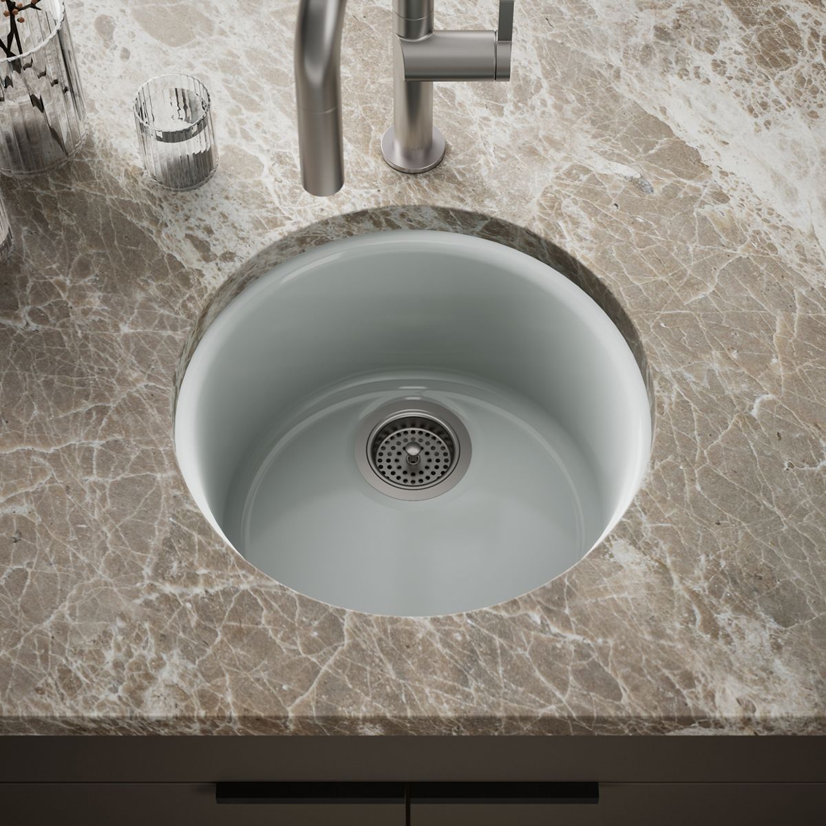 Porto Fino™ 18-1/2" top-/undermount single-bowl bar sink