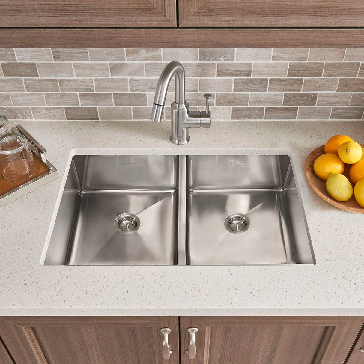 Pekoe® 29 x 18-Inch Stainless Steel Undermount Double Bowl Kitchen Sink