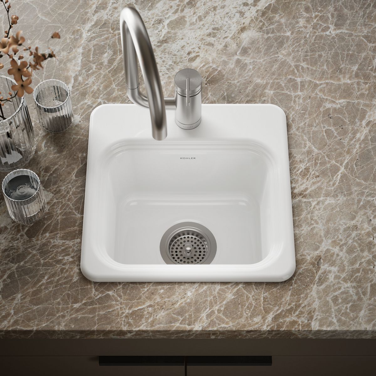 Northland™ 15" top-mount single-bowl bar sink