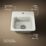 Northland™ 15" top-mount single-bowl bar sink
