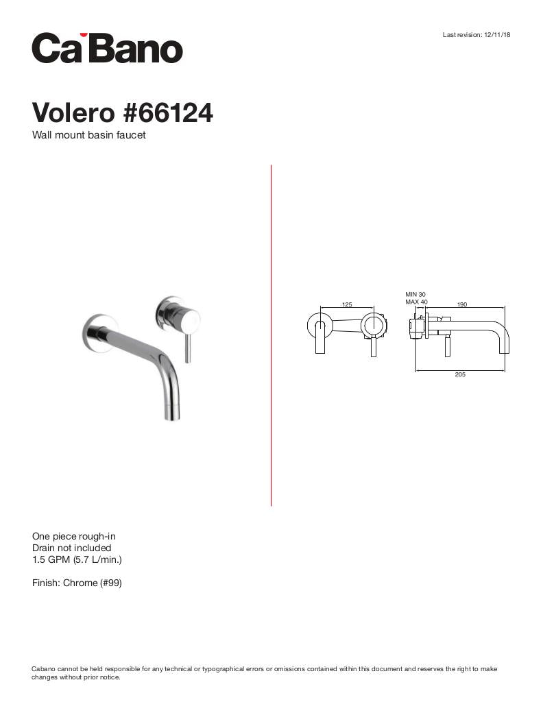 Wall mount basin faucet