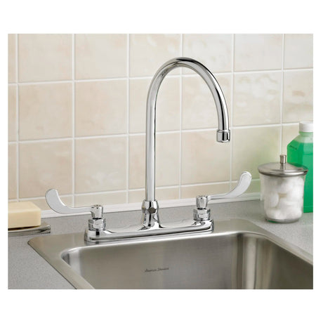 Monterrey® Top Mount Kitchen Faucet With Gooseneck Spout and Wrist Blade Handles 1.5 gpm/5.7 L/min