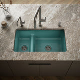 Iron/Tones® Smart Divide® 33" top-/undermount double-bowl kitchen sink