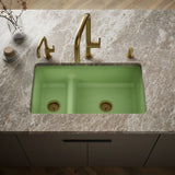 Iron/Tones® Smart Divide® 33" top-/undermount double-bowl kitchen sink
