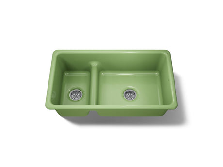Iron/Tones® Smart Divide® 33" top-/undermount double-bowl kitchen sink