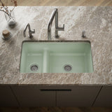Iron/Tones® Smart Divide® 33" top-/undermount double-bowl kitchen sink