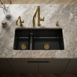 Iron/Tones® Smart Divide® 33" top-/undermount double-bowl kitchen sink