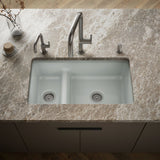 Iron/Tones® Smart Divide® 33" top-/undermount double-bowl kitchen sink