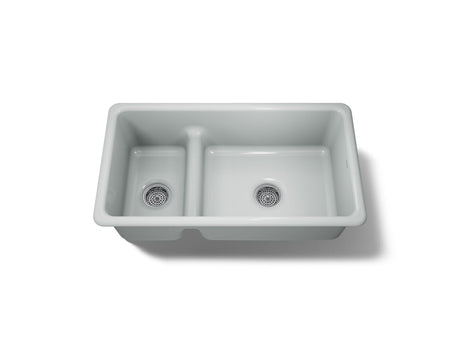 Iron/Tones® Smart Divide® 33" top-/undermount double-bowl kitchen sink