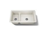 Iron/Tones® Smart Divide® 33" top-/undermount double-bowl kitchen sink