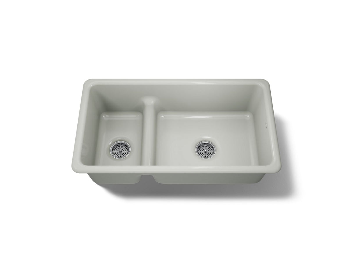 Iron/Tones® Smart Divide® 33" top-/undermount double-bowl kitchen sink