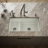Iron/Tones® Smart Divide® 33" top-/undermount double-bowl kitchen sink