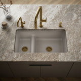 Iron/Tones® Smart Divide® 33" top-/undermount double-bowl kitchen sink