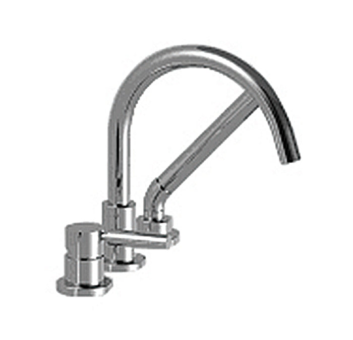 3 piece deck mount tub filler faucet with hand shower
