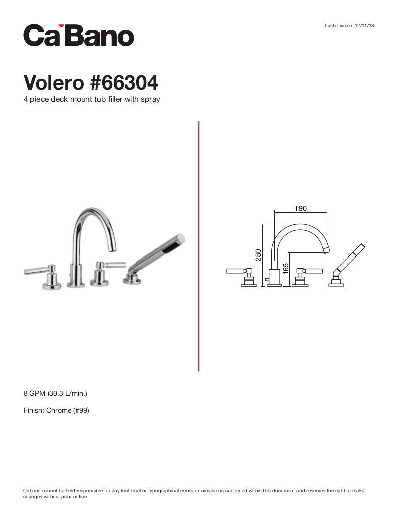 4 piece deck mount tub filler with hand shower