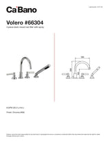 4 piece deck mount tub filler with hand shower