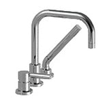3 piece deck mount tub filler faucet with hand shower