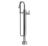 Floor mount tub filler with hand shower
