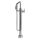 Floor mount tub filler with hand shower