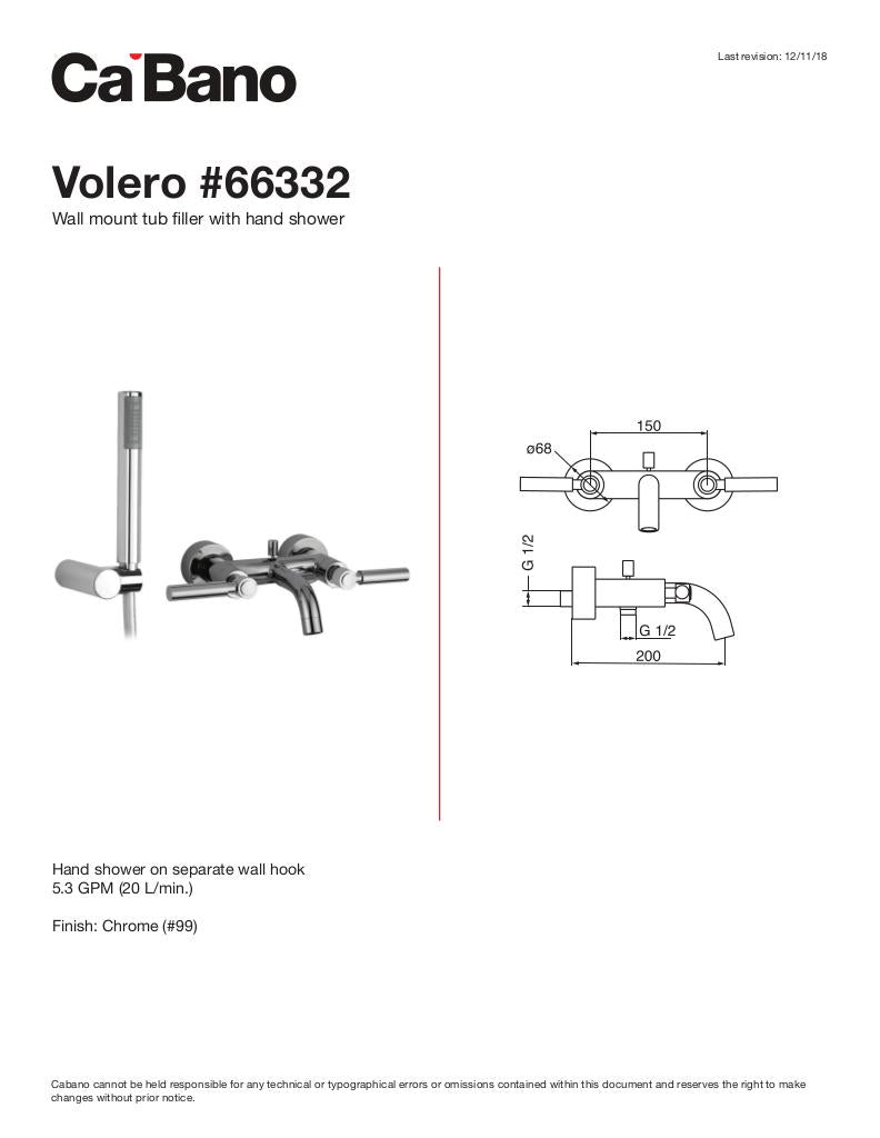 wall mount tub filler with hand shower