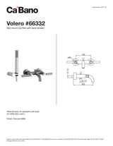 wall mount tub filler with hand shower