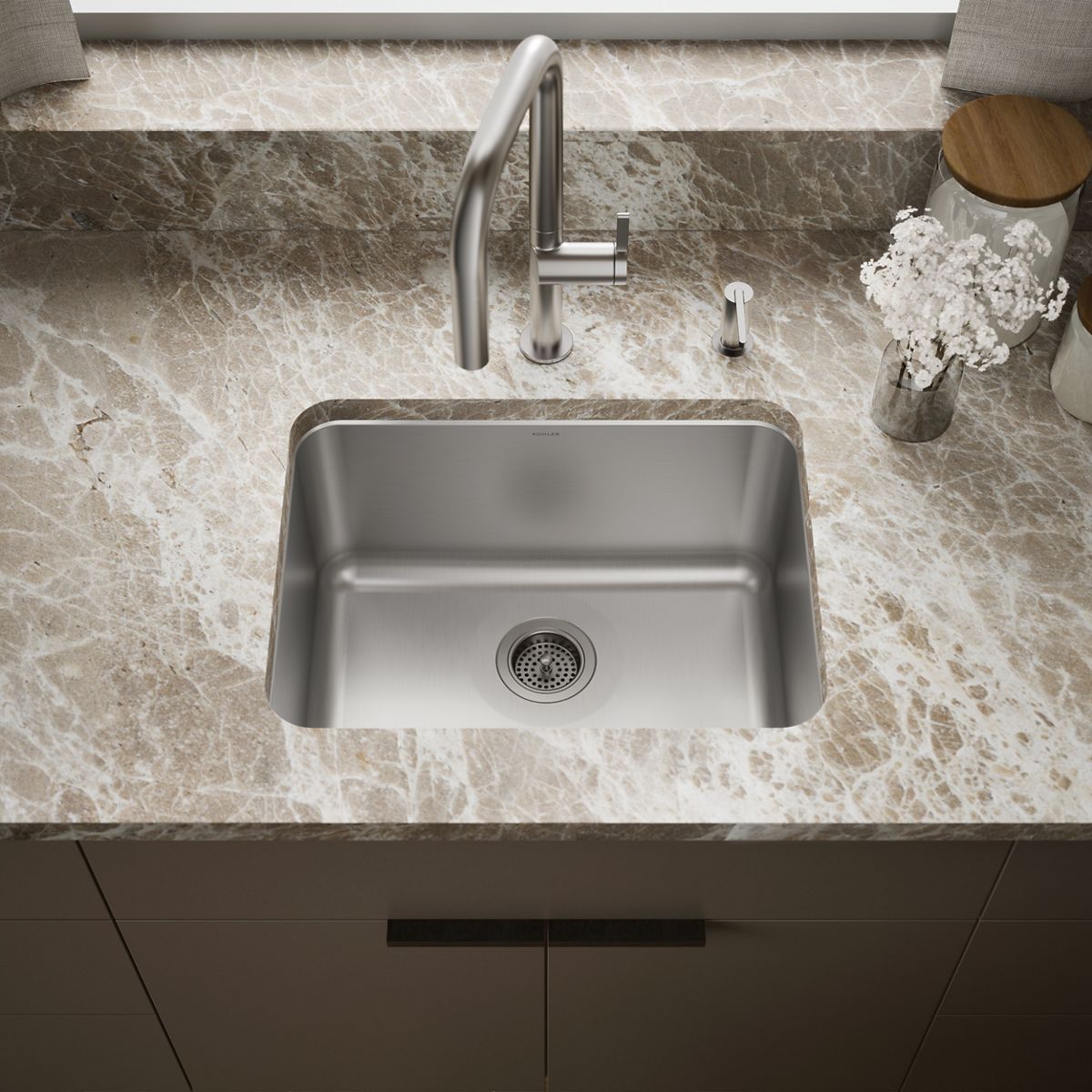 Undertone® 23" undermount single-bowl utility sink
