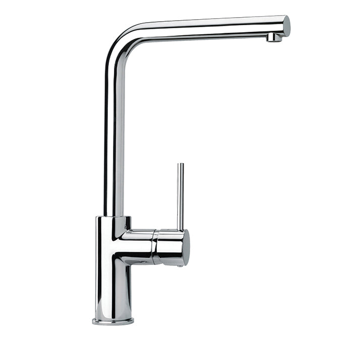 Kitchen faucet with pivoting spout, 1 spray