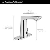 Clean IR Touchless Faucet, Battery-Powered with Above-Deck Mixing, 0.5 gpm/1.9 Lpm
