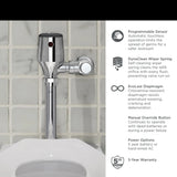 Ultima® Selectronic® Exposed Toilet Flush Valve, Diaphragm Type, Base Model, 1.28 gpf/4.8 Lpf