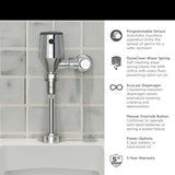 Ultima® Selectronic® Exposed Urinal Flush Valve, Diaphragm Type, Base Model, 0.125 gpf/0.5 Lpf
