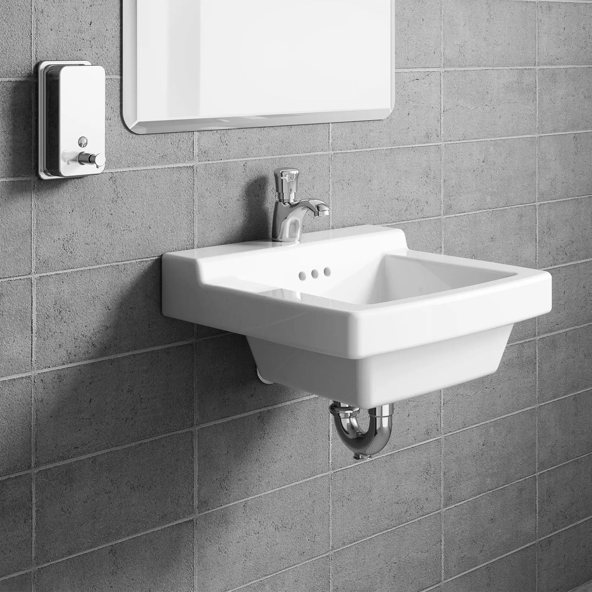 Metering Pillar Tap Faucet With Extended Spout 1.0 gpm/3.8 Lpf