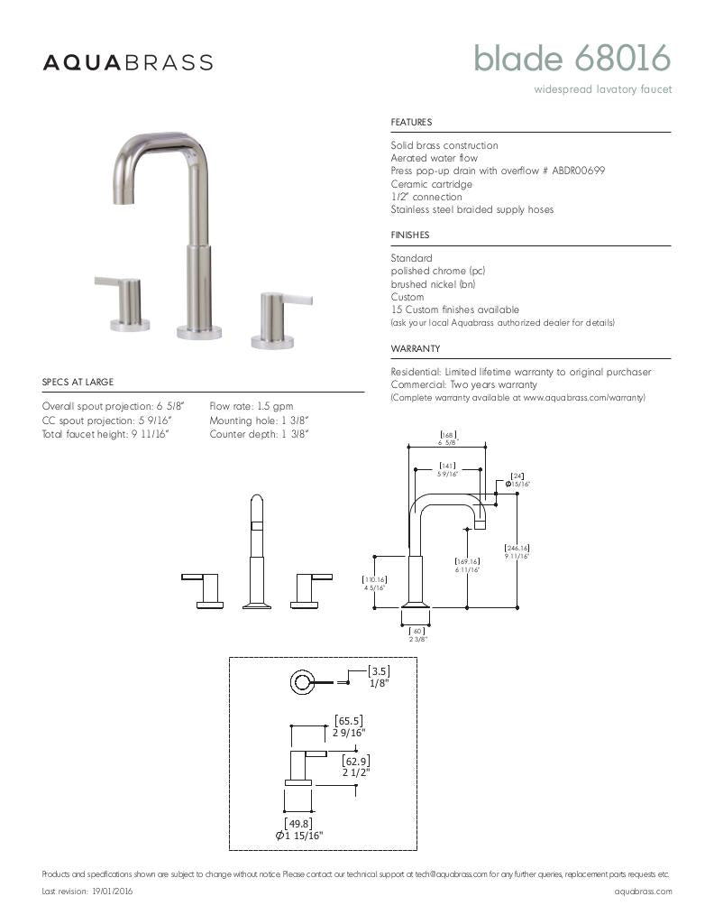 Widespread lavatory faucet