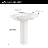 Townsend® Center Hole Only Pedestal Sink Top and Leg Combination