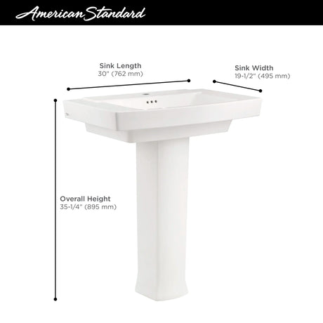 Townsend® Center Hole Only Pedestal Sink Top and Leg Combination