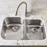 Portsmouth® 32 x 21-Inch Stainless Steel Undermount Double-Bowl Kitchen Sink