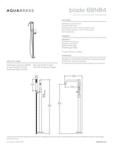 Floormount tub filler with handshower