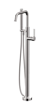 Floormount tub filler with handshower