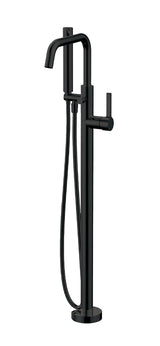 Floormount tub filler with handshower