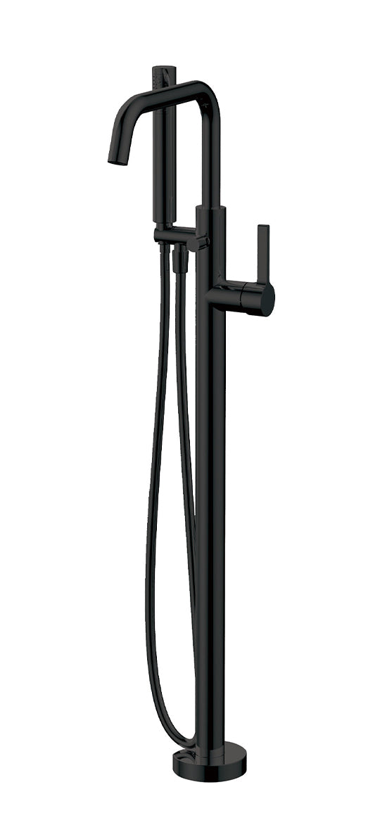 Floormount tub filler with handshower