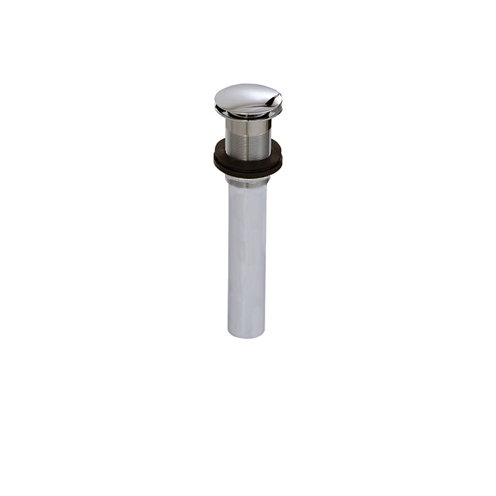 Round press pop-up drain