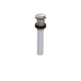 Round press pop-up drain
