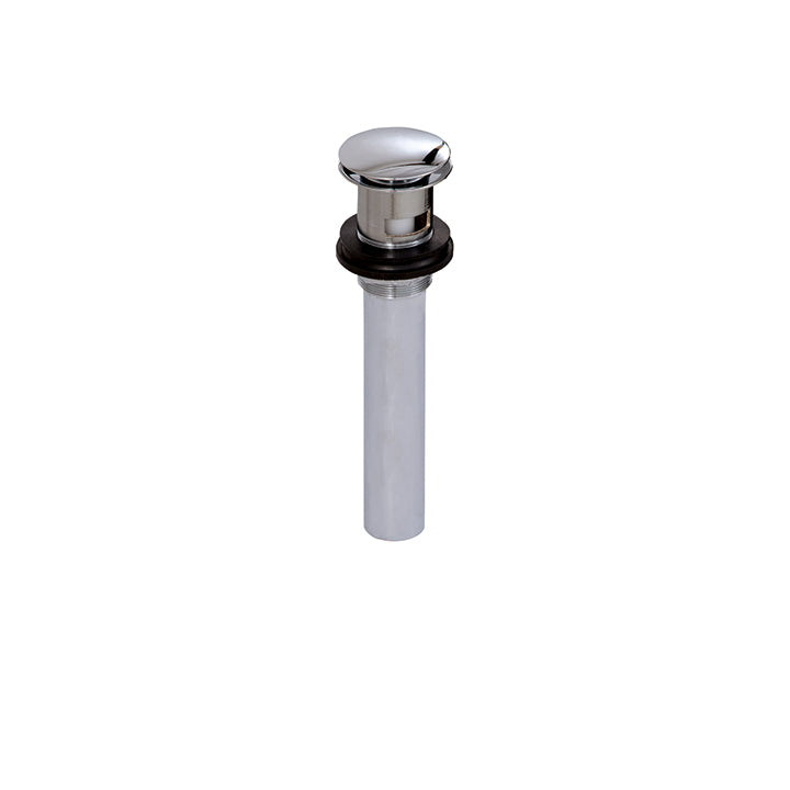 Round press pop-up drain