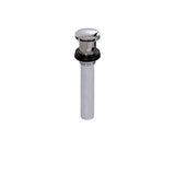 Round press pop-up drain