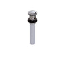 Round press pop-up drain