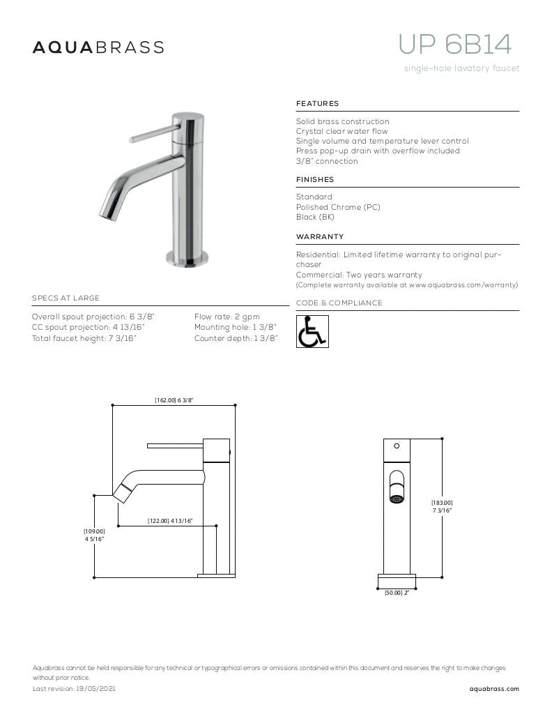 Single-hole lavatory faucet
