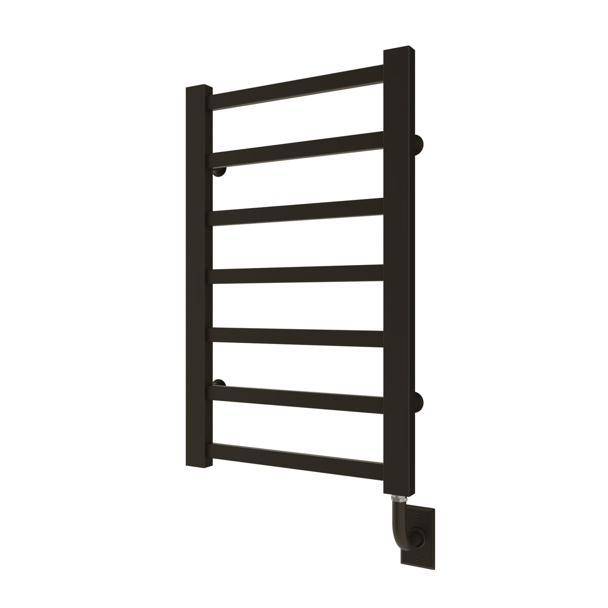 19.5"x31" Tuzio Milano Towel Warmer in Matte Black / Electric Hardwired