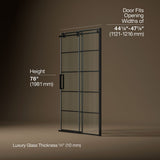 Composed™ 44-1/8"-47-7/8" W x 78" H sliding shower door with 3/8"-thick Crystal Clear glass