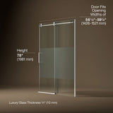 Composed™ 56-1/8"-59-7/8" W x 78" H sliding shower door with 3/8"-thick Crystal Clear glass