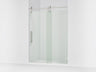 Artifacts™ 58-1/4"-59-1/4" W x 80-7/8" H sliding shower door with 3/8"-thick Crystal Clear glass